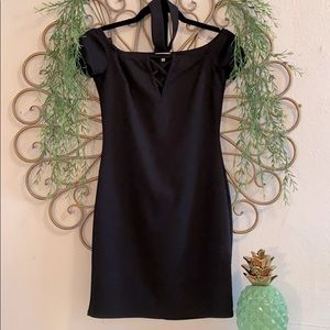 Charolette Russe Little Black Dress w/Choker